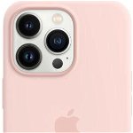 Husa de protectie Apple Silicone Case with MagSafe pentru iPhone 13 Pro Max, Chalk Pink