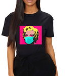 Tricou dama negru - Marilyn Monroe in Pandemie, THEICONIC