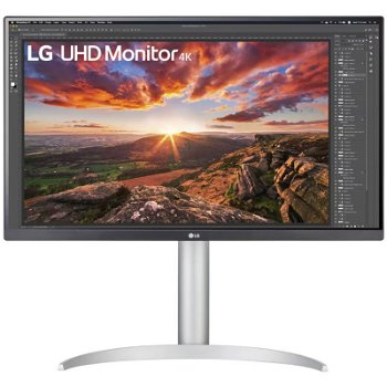 MONITOR LG 27UP85NP-W 27 inch, Panel Type: IPS, DisplayHDR™ 400,Resolution: 3840 x 2160, Aspect Ratio: 16:9, Refresh Rate: 60Hz,Response time GtG: 5 ms, Brightness: 400 cd/m², Contrast (static):1000:1, Contrast (dynamic): 1200:1, Viewing angle, LG