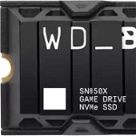 Hard Disk SSD Western Digital WD Black SN850X 1TB Heatsink M.2 2280, Western Digital