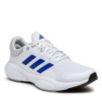 adidas Performance, Pantofi cu garnituri din material textil pentru alergare Response, Gri deschis, Alb, Albastru royal, 10