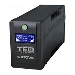 UPS 1300VA/750W LCD Line Interactive AVR 4 schuko USB Management TED Electric TED001580 DZ088392