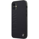 Husa de protectie BMHCP12SSLLNA Leather Hot Stamp pentru iPhone 12 Mini Navy