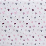 Perna cu spuma de memorie si husa de schimb Pink grey stars white 30x40 cm