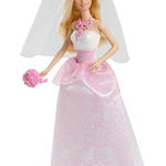 Papusa Barbie Mireasa Rochie, Roz