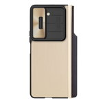Husa Nillkin Qin Pro Leather Case compatibila cu Samsung Galaxy Z Fold 5 - Auriu, Nillkin