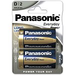 Baterii PANASONIC Everyday Power LR20/D, 2 bucati