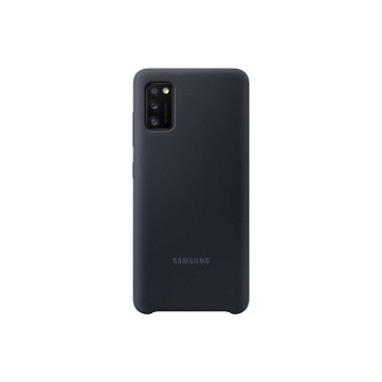 Protectie Spate Samsung Silicone EF-PA415TBEGEU pentru Samsung Galaxy A41 (Negru)