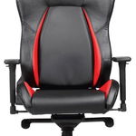 Scaun de gaming, Red Fighter, Poliuretan, Negru\Rosu