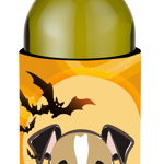 Caroline`s Treasures Halloween Jack Russell Terrier sticla de vin izolator de băuturi Hugger Mltcl Wine Bottle, 