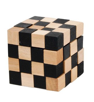 Joc logic IQ din lemn Tangram 3D, Fridolin