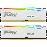 FURY Beast RGB White 32GB DDR5 6000MHz CL36 Dual Channel Kit, Kingston