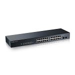 Switch ZyXEL GS1900-48HP, Managed L2, Gigabit Ethernet, PoE, 48 porturi, negru, 120x120x25mm