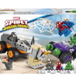 LEGO® Super Heroes Spidey si prietenii lui uimitori Confruntarea dintre Hulk si Masina Rinocer 10782, LEGO