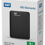 Hard disk Extern 1TB Western Digital pe USB pentru export video WDBUZG0010BBK-WESN, Western Digital