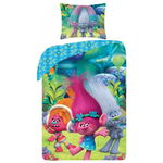 Lenjerie de pat copii Cotton Trolls TM-9009BL-200 x 160 cm