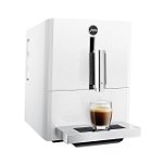 Espressor automat Jura A1, 15 bari, 1.1 l, 125g, rasnita AromaG3, Touch Panel, Alb+ cafea cadou