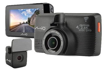Kit camera Video Auto Mio MiVue 798 Dual, WiFi, 2.5K QHD, Ecran LCD 2.7inch, Senzor Sony Stravis, GPS (Negru)