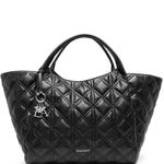 EA7 EA7 EMPORIO ARMANI Quilted large tote bag BLACK, EA7