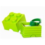 LEGO® Cutie depozitare LEGO 2x2 verde deschis (40031220), LEGO®