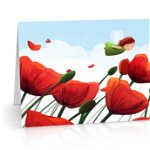 Felicitare - Poppies, Multicolor, Standard, Carton, 105 x 150 mm