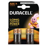 Baterie alcalina, Duracell, AAA/R3, blister 4 buc, Duracell