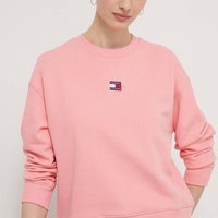 Bluza de trening cu decolteu la baza gatului si logo discret, Tommy Jeans