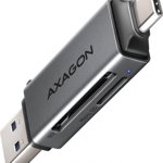 Cititor Axagon CRE-DAC Cititor de carduri extern USB3.2 Gen 1 Type-C + Type-A SD/microSD, Axagon