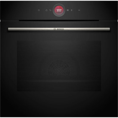 Cuptor incorporabil Bosch Seria 8 HBG7741B1, Electric, 71 l, Multifunctional, 14 functii , Autocuratare pirolitica, Grill, Home Connect, Air Fry, Clasa A+, Negru
