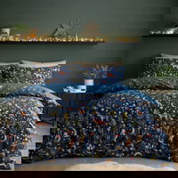 Lenjerie de pat albastru-închis pentru pat de o persoană 135x200 cm Enchanted Twilight – Catherine Lansfield, Catherine Lansfield