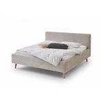 Pat boxspring albastru închis cu spațiu de depozitare 140x200 cm Sinai – Maison de Rêve, Maison de Rêve