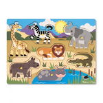 Puzzle din lemn Animale Safari, +2 ani, Melissa&Doug