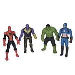 Set 4 Figurine tip Avengers cu Led, Iron Man, Hulk, Captain Marvel, Spider Man, 16 mc, Multicolore.