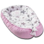 Cosulet bebelus pentru dormit Kidizi Baby Nest Cocoon 90x50 cm Pink Stars, Kidizi