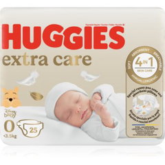 Scutece Huggies Extra Care pentru nou-nascuti 0, 25 bucati, Huggies, HUGGIES