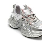 Pantofi sport EPICA argintii, 8531, din material textil si piele naturala, Epica