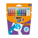 Carioci BIC lavabile Colour&Erase, 12 buc/set, BIC