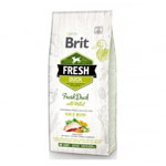 BRIT Fresh Run & Work Adult S-XL, Rață cu Mei, hrană uscată conținut redus cereale câini, activitate intensă, 2.5kg, Brit