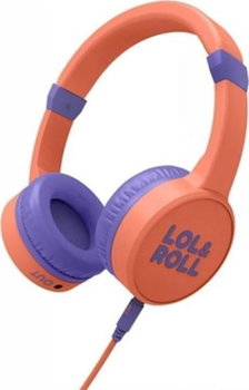 Casti Lol&Roll Pop pentru copii Orange Music Share, cablu detasabil, limita de volum, Energy Sistem