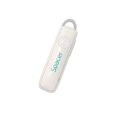 Casca Spacer wireless, pt. smartphone, monocasca, microfon pe casca, alb