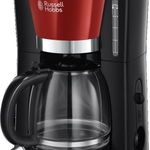 Cafetiera, Russell Hobbs, 1.25 l, LCD, 1000 W, Rosu/Negru