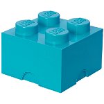 LEGO® Cutie depozitare LEGO 2x2 albastru turcoaz, LEGO®