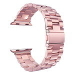 Curea compatibila Apple Watch metalica 42/44mm roz ZE369-roz