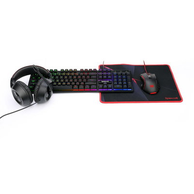 Set de gaming Redragon - Gaming Combo S137 4-in-1, RGB, negru