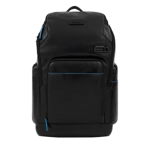 Blue square backpack, Piquadro