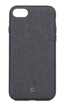 Carcasa iPhone 7/8/SE2020/SE2022 Occa Linen Car Gray (margini flexibile, material textil, placuta me