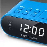 Radio cu ceas Muse Dual alarm M-10 BL PLL Albastru