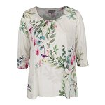 Bluza gri deschis Ulla Popken cu print floral