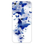 Husa Silicon Soft Upzz Print, Compatibila Cu iPhone 5/5S/SE, Blue Butterflies, Upzz Art