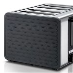 Bosch TAT7S45 4slice(s) 1800W Black, Stainless steel toaster TAT7S45, 4 slice(s), Black, Stainless steel, Stainless steel, Buttons, Rotary, CE, EAC, UA, VDE, 1800 W